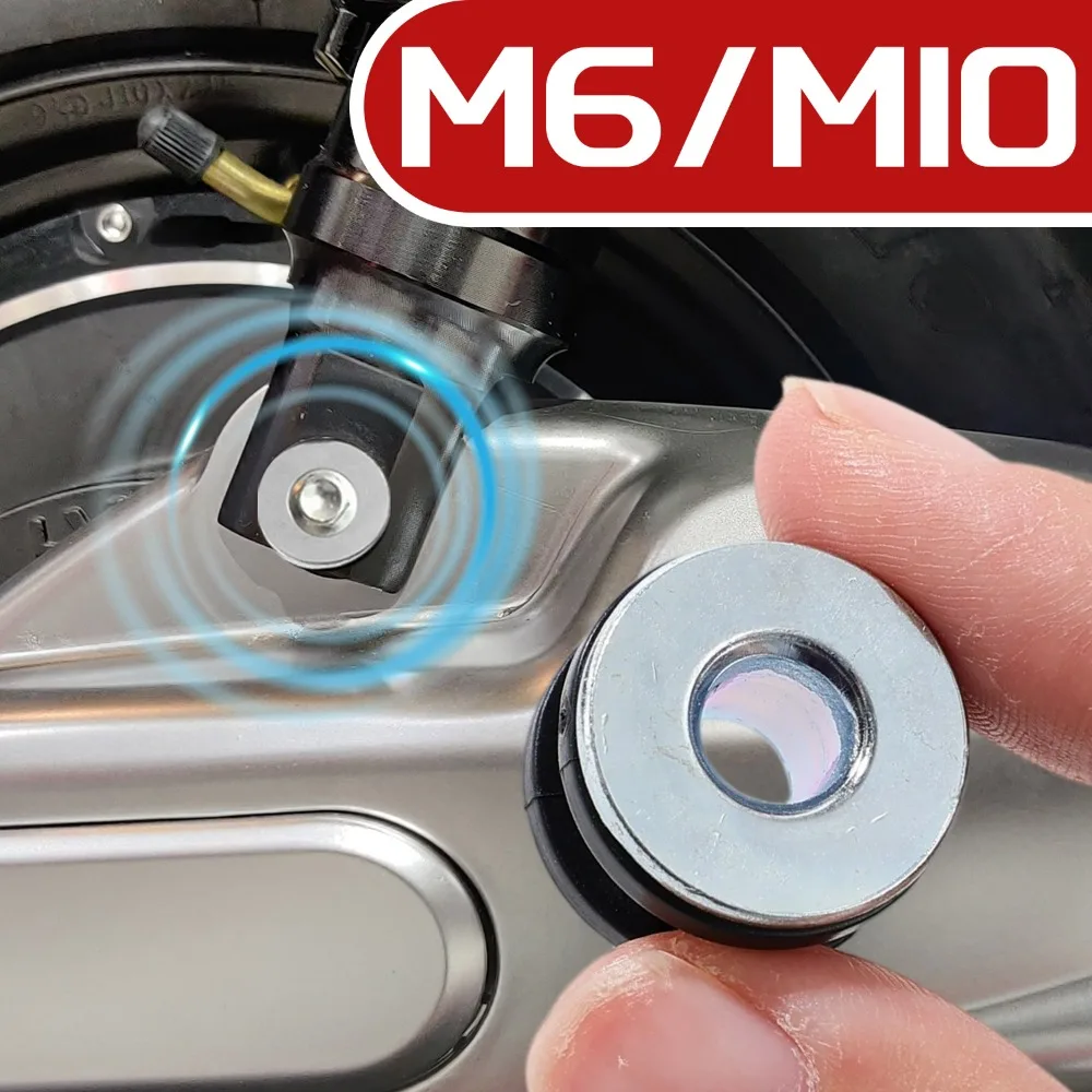 M6/M10 Rubber Cushion Washer Grommet Steel Collar Sleeve Bushing Motorcycle Fairing Bodywork Bolt Kit for Kawasaki Suzuki Parts