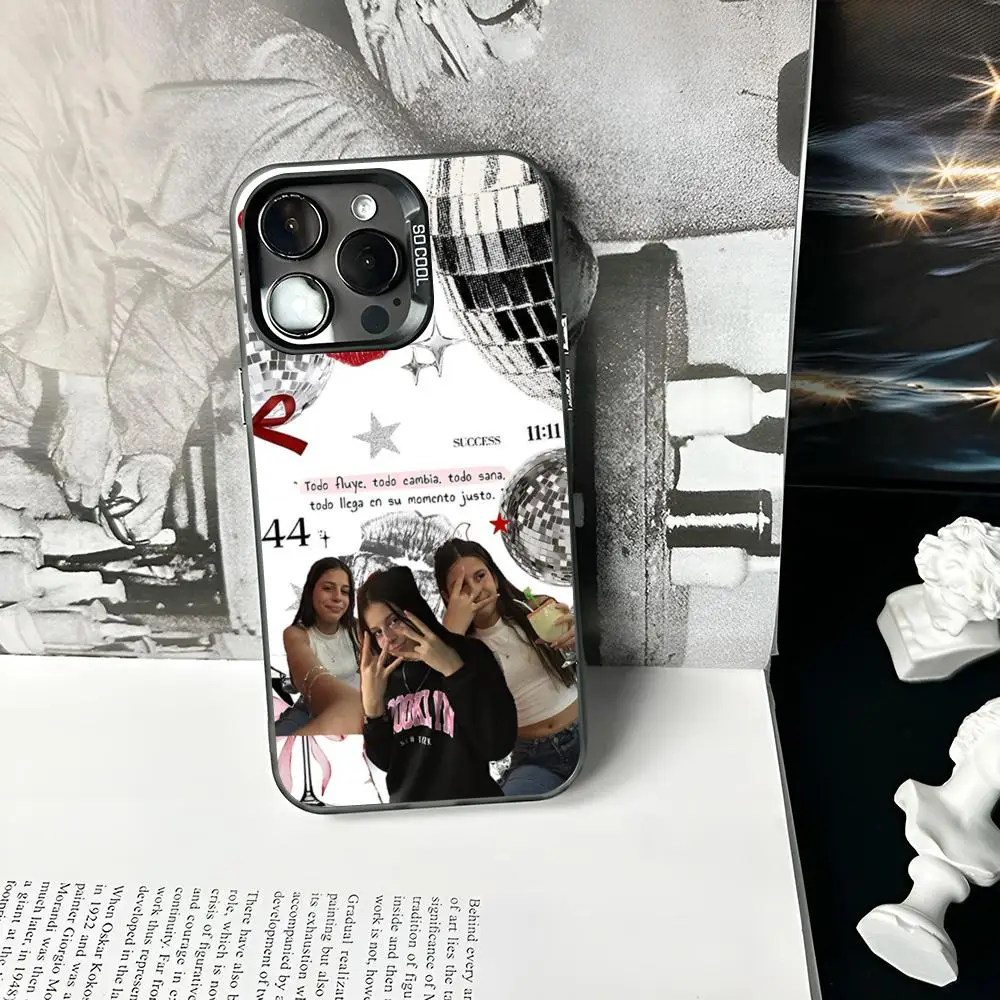 EmmaS ChamberlainS جراب هاتف ماتي ملون فضي لهاتف آيفون 16 15 14 13 12 11 Pro Max Plus XS X غطاء صلب مقاوم للصدمات