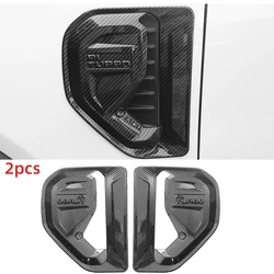 Panel de guardabarros lateral de fibra de carbono para Ford Ranger 2023 2024, tira de salida de capó, pegatina decorativa, accesorios exteriores