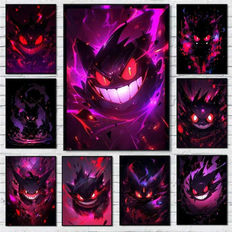 

Japanese Manga Pokemon Gengar Wall Art Decoration De Maison Moderne Cadeaux D'amis Affiche Esthétique Decorative Personnalisée