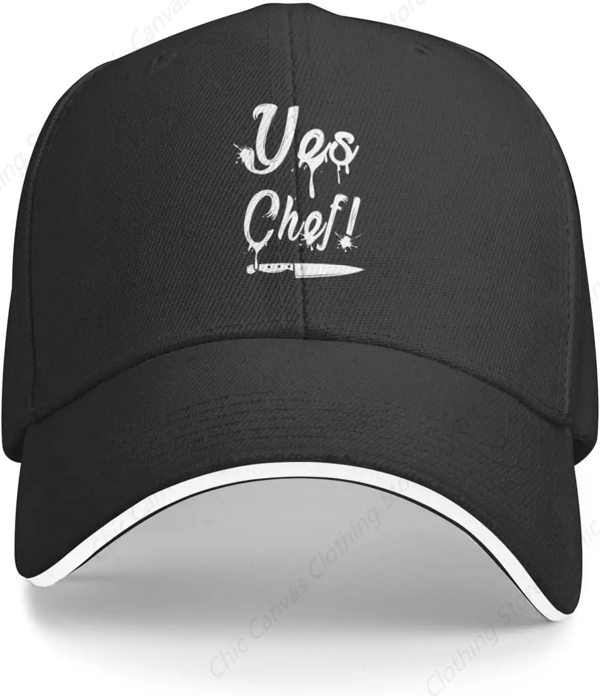 

Yes Chef Baseball Cap Funny Cap Daily Outdoor Baseball Cap Breathable Sunshade Hat Adjustable Outdoor Sports Hat Travel Castette