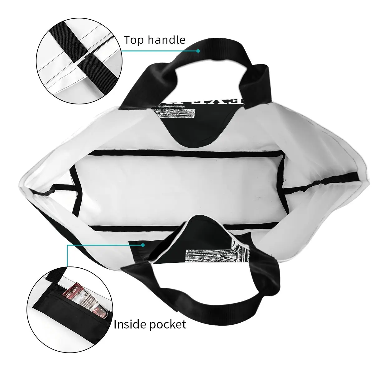 أنا أؤمن على يسوع المسيح البقالة حمل أكياس التسوق المسيحية الإيمان قماش المتسوق حقائب الكتف حقائب اليد ذات سعة كبيرة