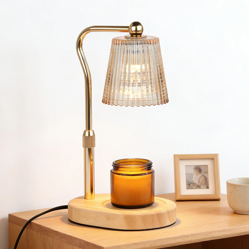 Stripe Candle Warmer Lamp Aromatherapy Candle Heating Lamp Cafe Ambient Light for Bedroom HomeDecoration Christmas Birthday Gift