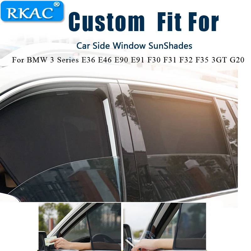 Custom fit  Car Window Sun Shades Cover Mesh car curtain Sun visor For BMW 3 Series E36  E90 E91 F30 F31 F32 F35 3GT G20