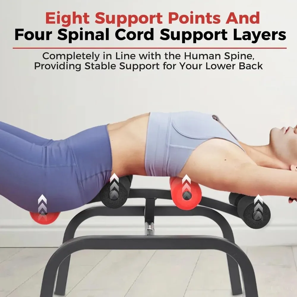 

Mini Inversion Table Relieve Back Pain 352LBS Weight Capacity Compact Foldable Back Stretcher Use Super Safe