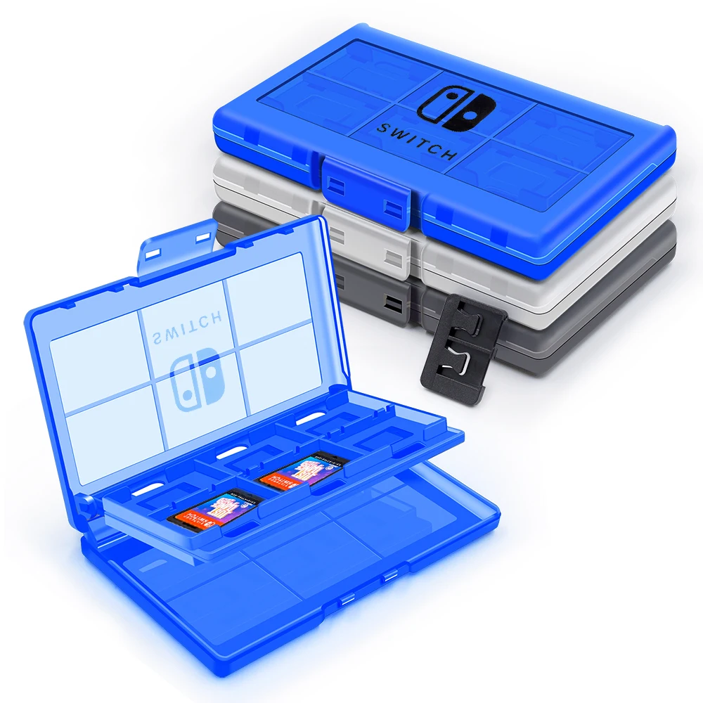 NS Switch Oled Anti-drop 12 In 1 Game Card Storage Case ABS Hard Shell Cover Box for Nintendo Switch Nintendoswitch Accessories