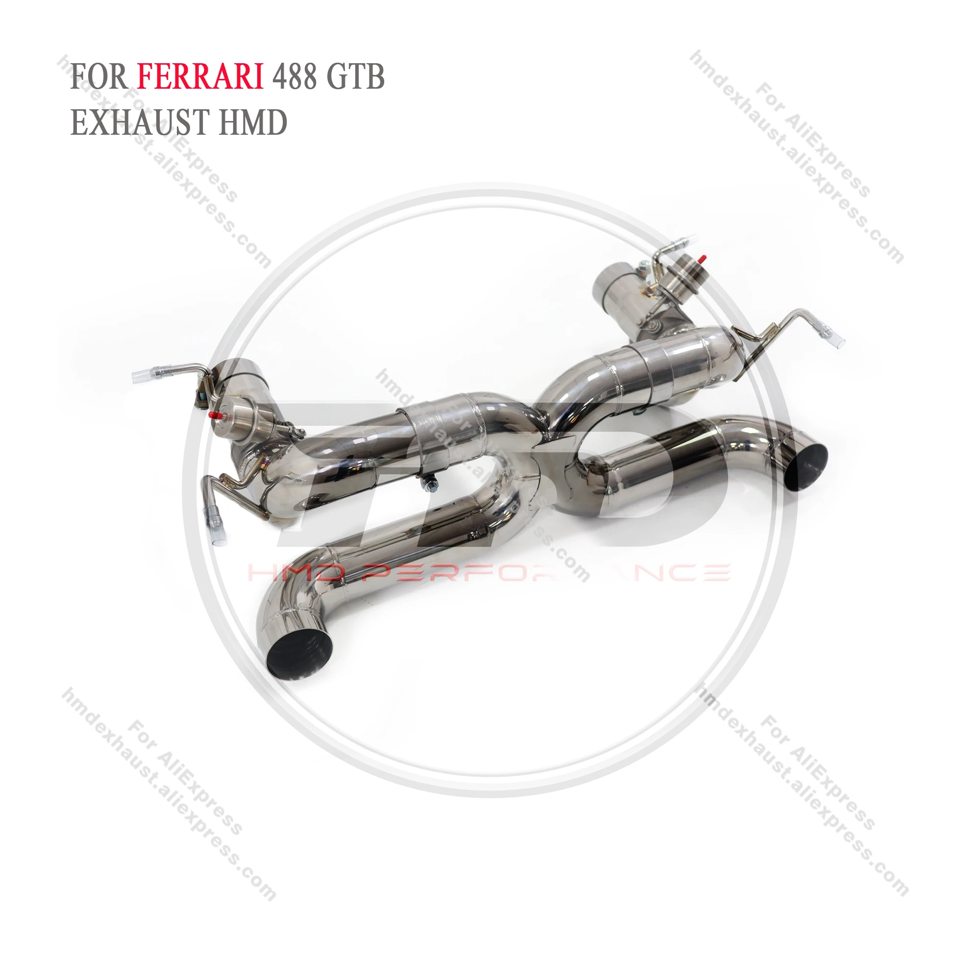 HMD Exhaust System Stainless Steel Performance Catback for Ferrari 488 GTB Spider 3.9T With Valve Version