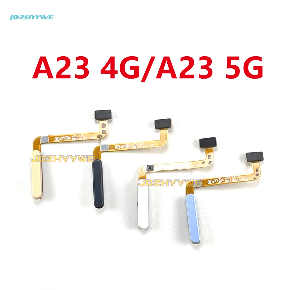 For Samsung Galaxy A23 4G 5G A236 A236B Home Button Fingerprint Sensor Flex With Power Key Button Flex Cable