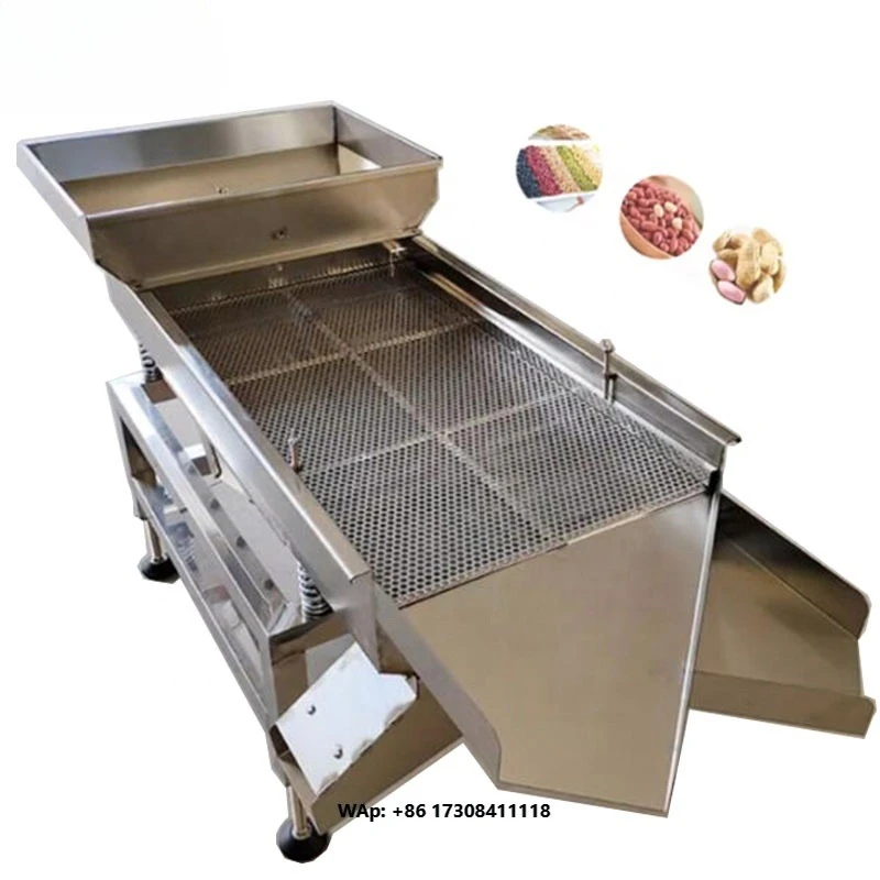 2 Outlet 3 Outlets Little Ore Sand Soil Compost Grain Coffee Beans Rice Fine Sieving Linear Vibrating Screen