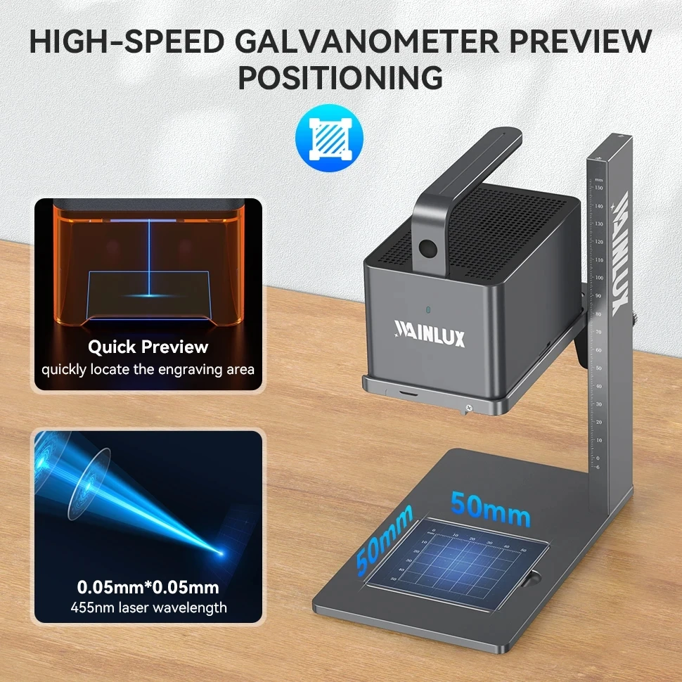 Gravador a laser portátil portátil winlux z4 5w luz azul laser potência casa cnc telefone ferramentas de carpintaria máquina diy marcador a laser