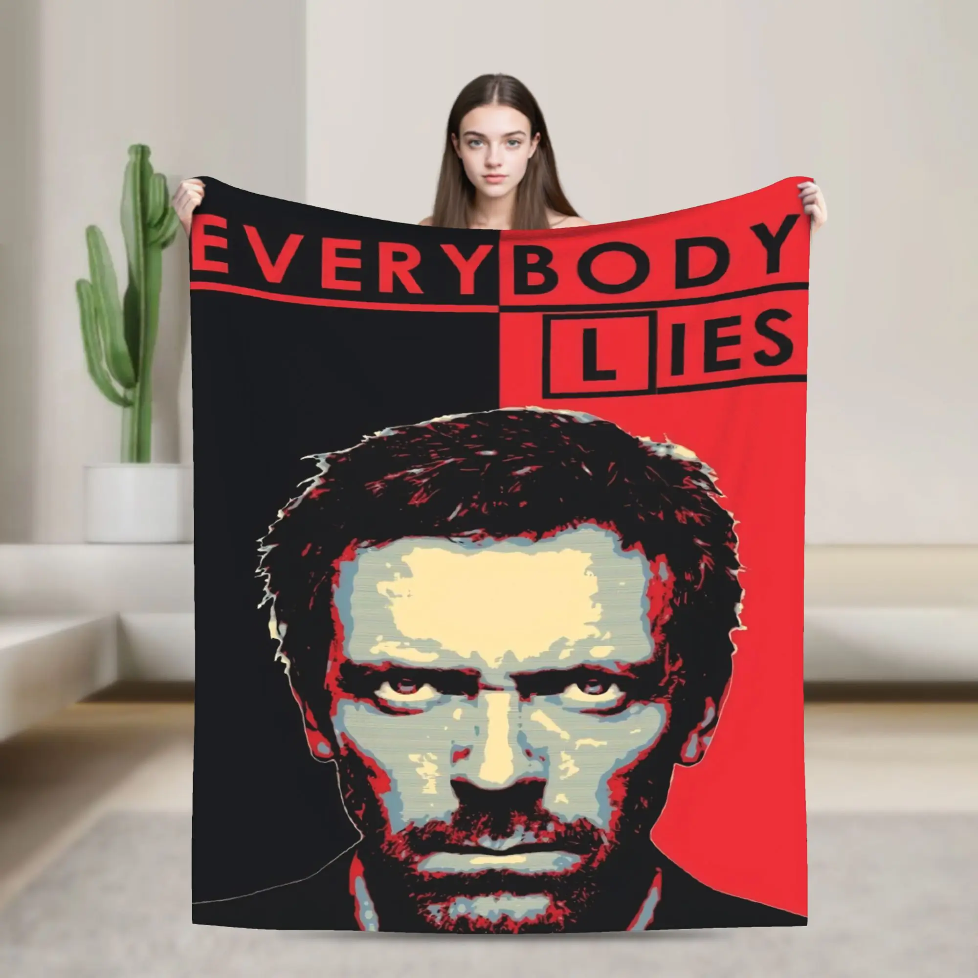 Dr. Gregory House Television Poster Warm Blanket Travel Office Plush Bedding Throws Home Decor Flannel Bedspread Sofa Bed Cover