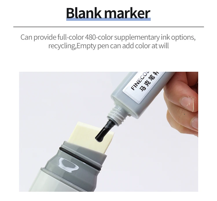 Finecolour 20 mm breite Marker, Linienskizzen, Kunst, großer breiter Kopf, Marker, Stift, Zeichnen, Schule, Kunstbedarf, EF105, 2–12 Stück – Detail 11