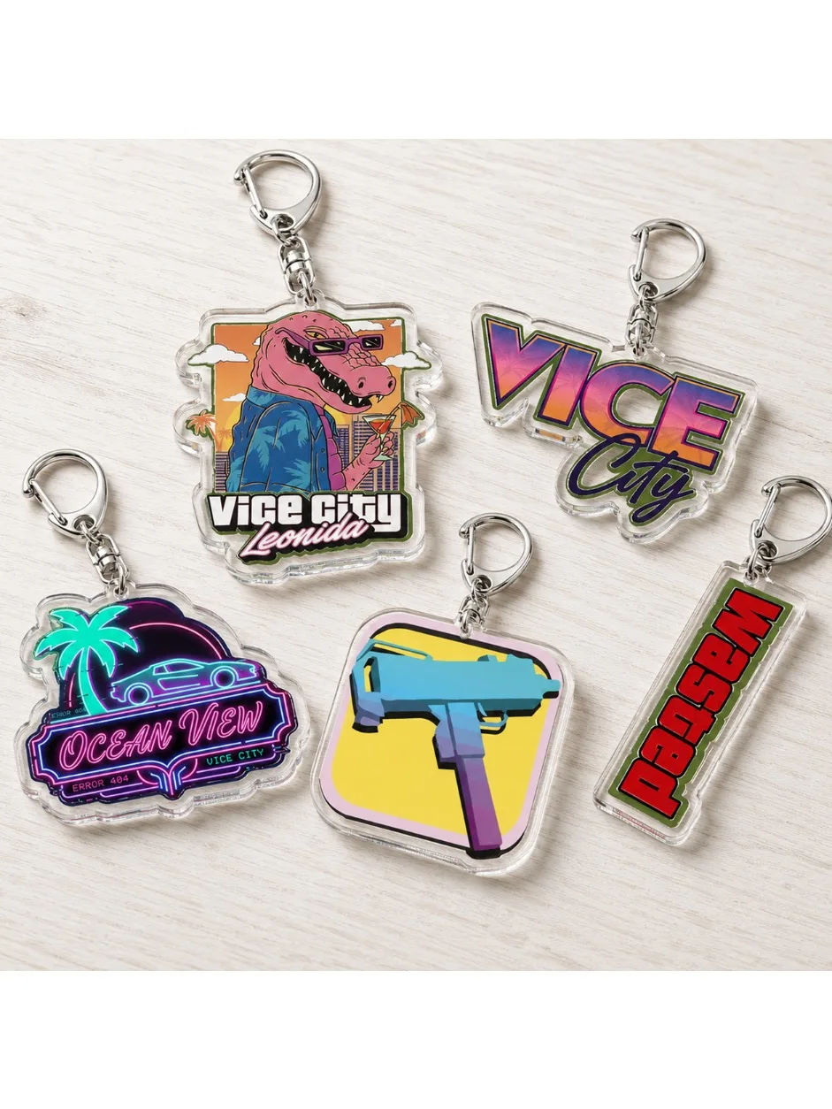 Breloczki do kluczy z gry Vice City, zawieszki do torebek, anime, San Andreas, breloki do gier, biżuteria, prezenty dla fanów i przyjaciół. — 2