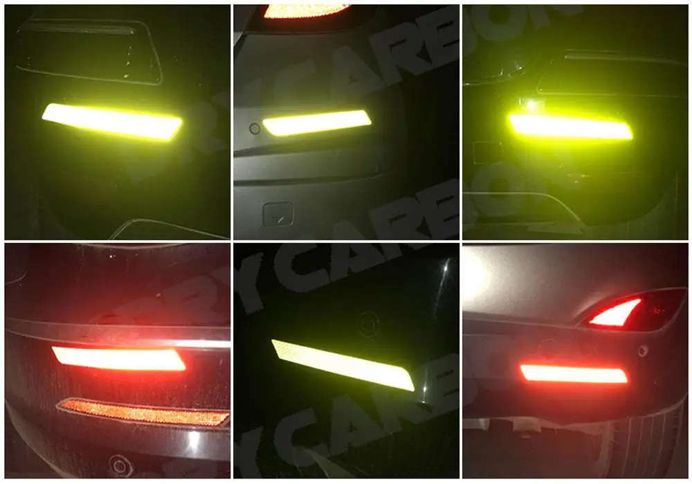 Car Bumper Reflective Warning Strip Stickers Wheel Rim Eyebrow Warn Light Reflector Protective Sticker Scratch Paster Body Kits