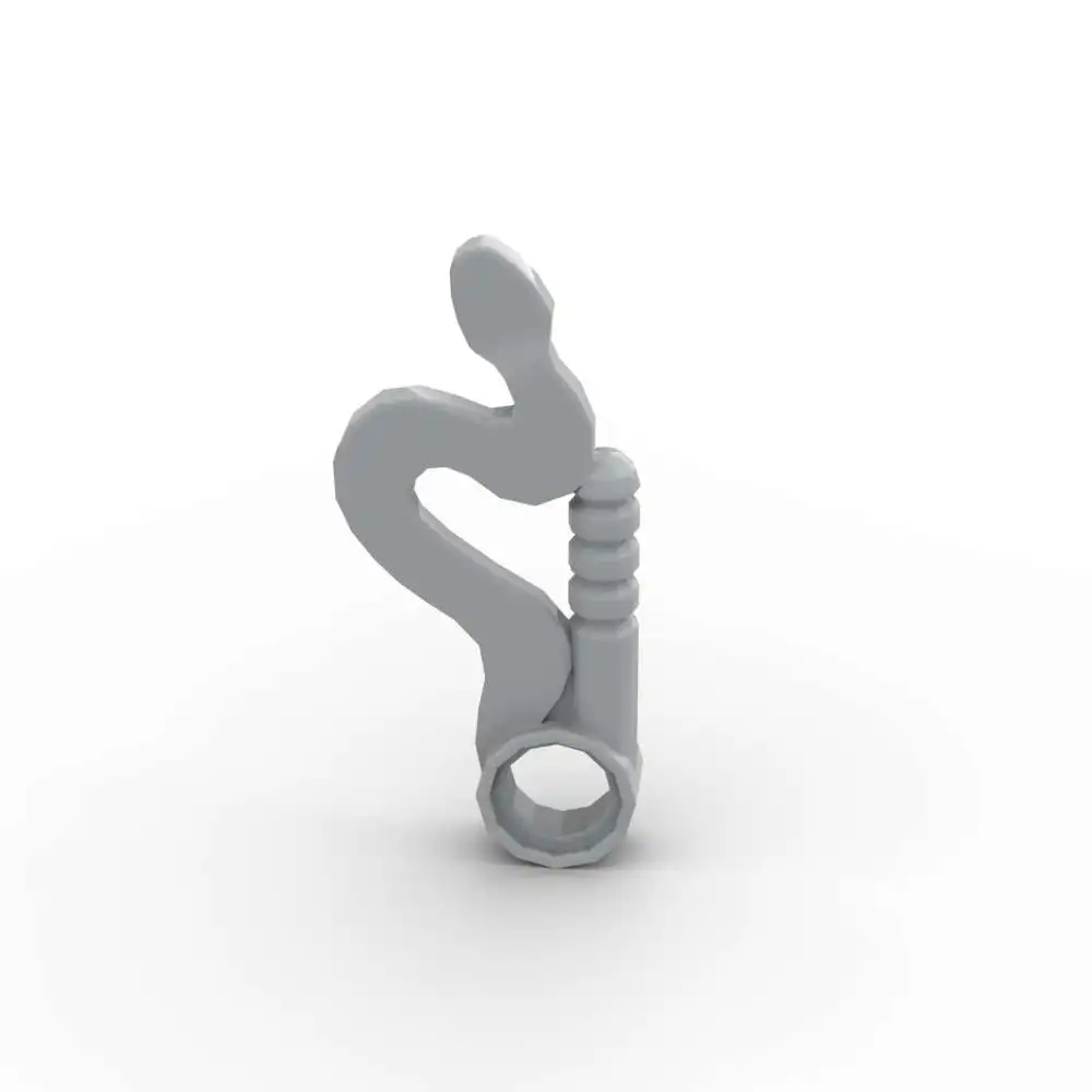 MOC 10PCS Stacking 98348 Pin Hole Arms Replaceable Brick Whip Bent With Snake Head Building Block Toys Adults Boys Holiday Gifts