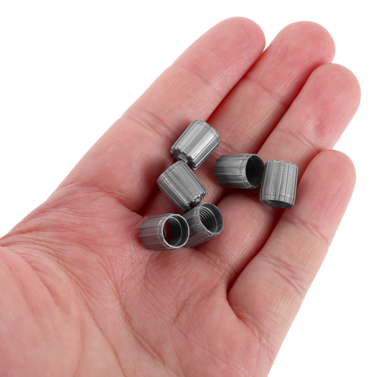 

10 Pcs Tire Valve Stem Caps Plastic Dustproof Sealing Car Bike Motorcycle Truck Accessories Gray Color Air Leakage