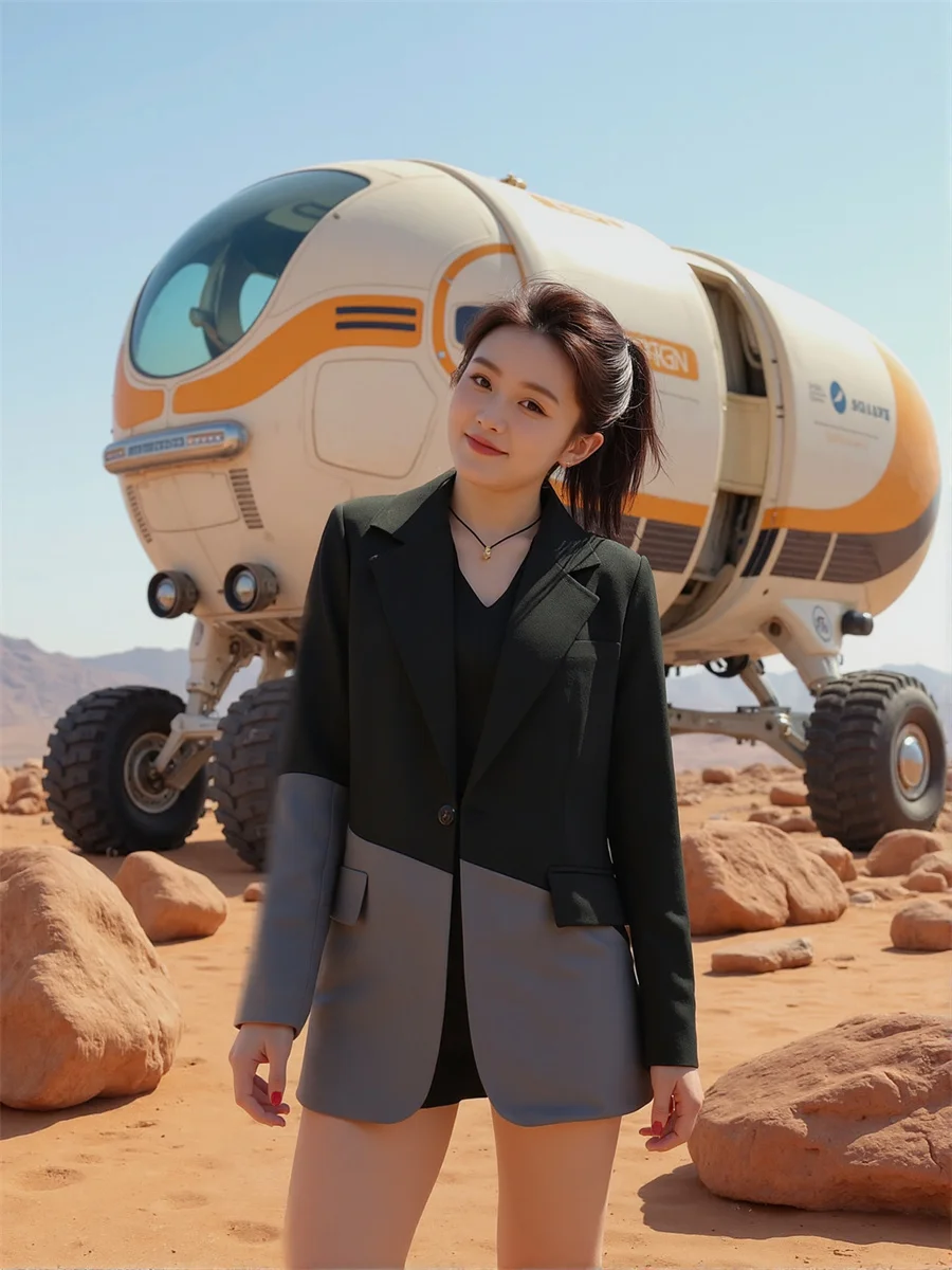 

Лоскутные свободные пиджаки с надрезом для женщин, одежда 202, женская весна/осень, семи четвертей, скрученные подплечники, новинка для свадебного ужина