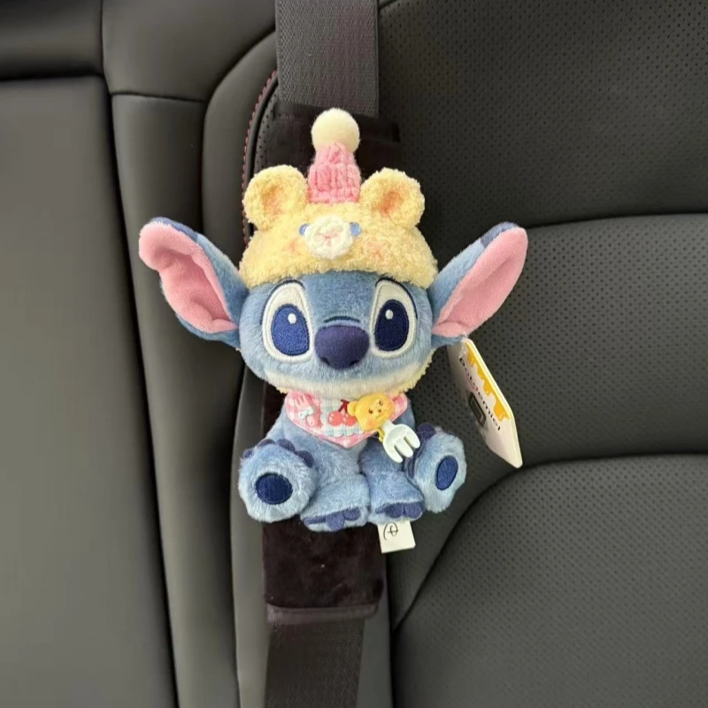 غرزة بلا أسنان لعبة قطيفة مقعد السيارة حزام مشبك الرسوم المتحركة المشتقة تحصيل محشوة دمية هدية للفتيات اكسسوارات السيارات
