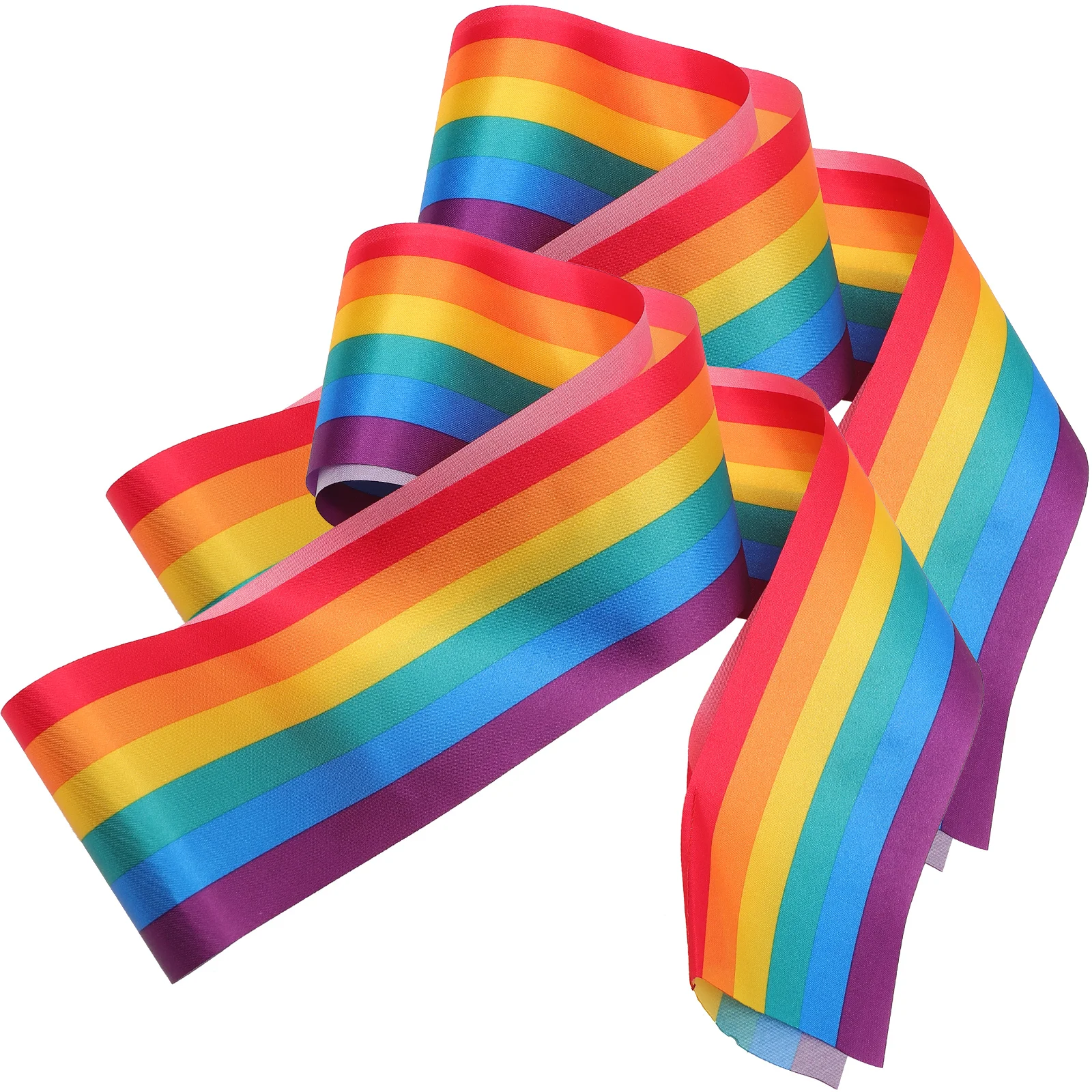 

2 Pcs Belt Pride Ribbon Gay Decorations Birthday Sash Carnival Accessories Event Helper Bride