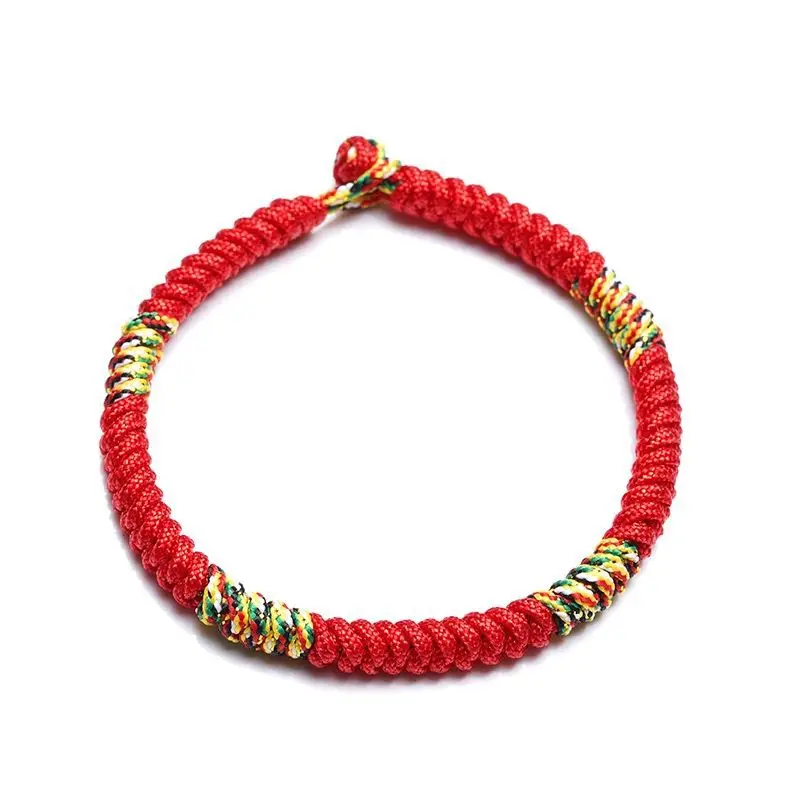 2025 Dragon Year Broken Tai Sui Hand-woven Red Rope 18cm Bracelet Amulet Tantric Ping An Knot Handstring Brings Good Luck Gift