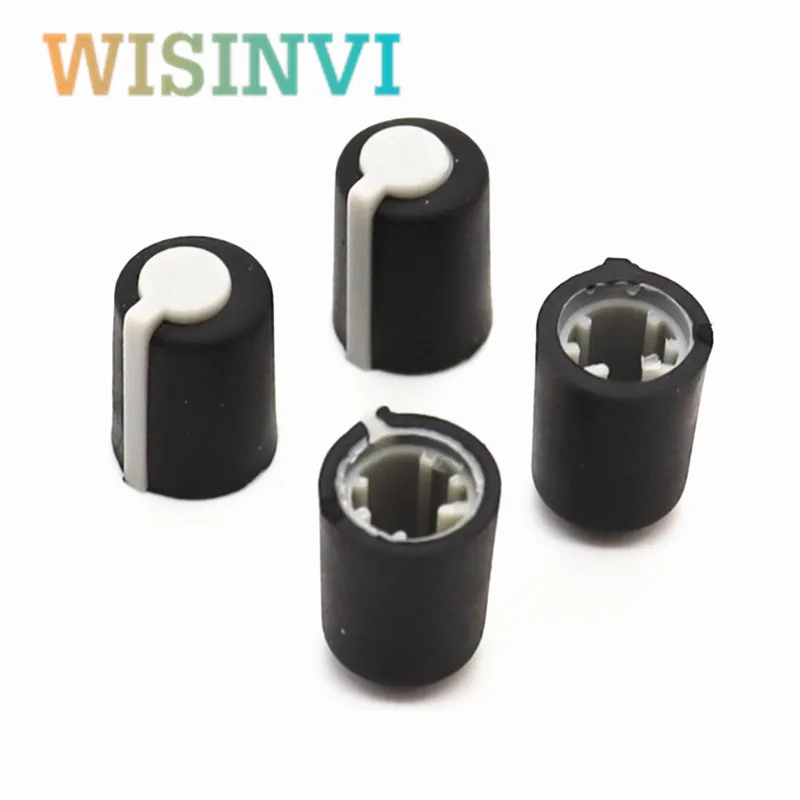 

10 шт., пластиковая мягкая резина, 6 мм, D-вал, ручка потенциометра, колпачок ручки энкодера, полуось 180 градусов, диаметр 12 мм, высота 17 мм