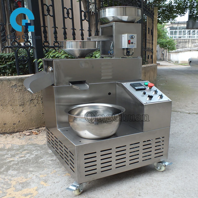 Oil Press Machine 15-25kg Per Hours Peanut Seeds Squeezer Stainless Steel Business Sesame Sunflower Expeller Soybean Extraction