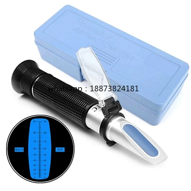 Refractometer 0-90 Brix Hand Refractometer for Determine the Sugar Refractometer fast shipping