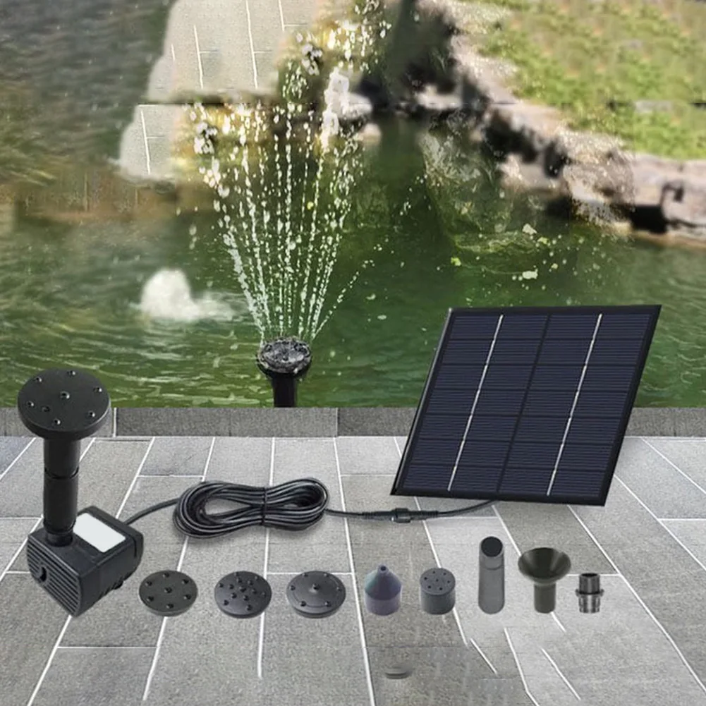 DC 7V 1.4W Solar Powered Fountain Pump Kit for Water Circulation and Aeration in For Gardens Bird Baths and Ponds