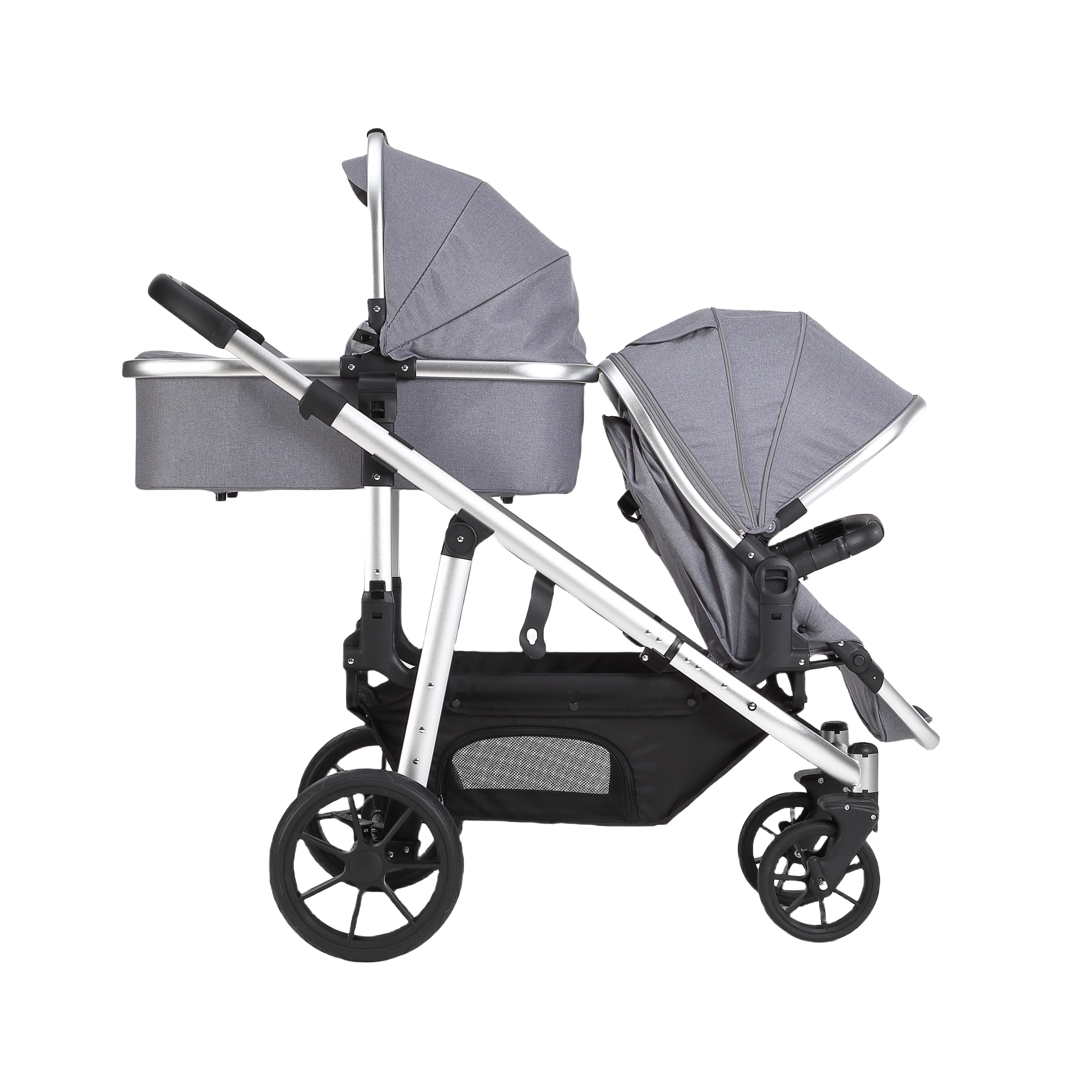 Twins Folding Baby Stroller 2 Seats Carriage Prams Stroller Lightweight Travel for Newborn