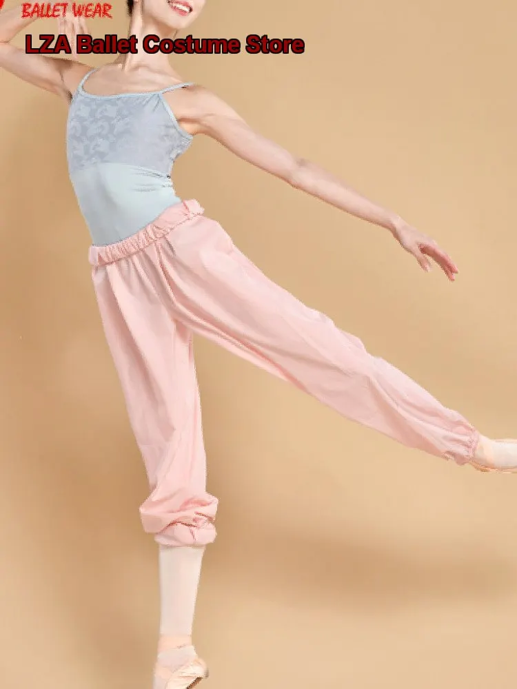Women's Adult Ballet Leotard Dance Warm Up Pants Soft Thin Lightweight Micro Stretch Silent Warm Up Trousers