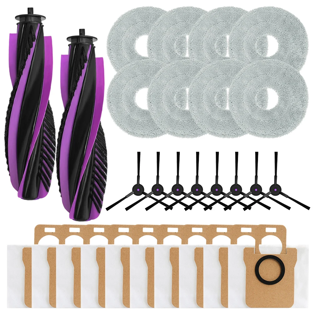 For JONR For T5 P/ro Robot Vacuum Cleaner Parts Kit Main Side Brush Mop Cloth Dust Bag Replacement Accessories Set