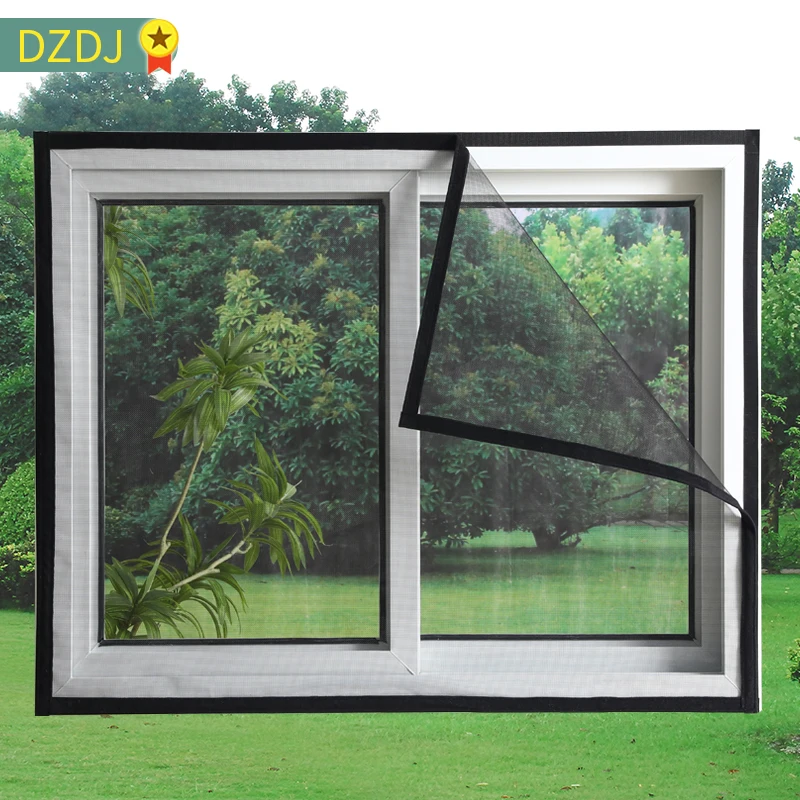 มุ้งกันยุงแบบมีกาวในตัวสําหรับหน้าต่าง, มุ้งกันยุง, ผ้าทูล, ตาข่ายล้างทําความสะอาดได้ในฤดูร้อน, ขนาดปรับแต่งได้