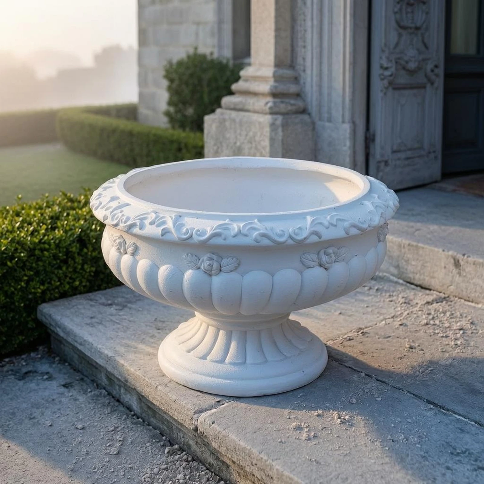 Column Planter Roman Style Pedestal Planter Garden Decor Antique-Inspired Easy to Move for Patio