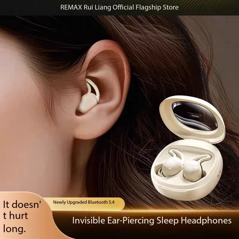 

Bluetooth-наушники Remax для сна для снижения шума в ухе, несенсорные боковые наушники для сна без давления, мужские и женские, против шума
