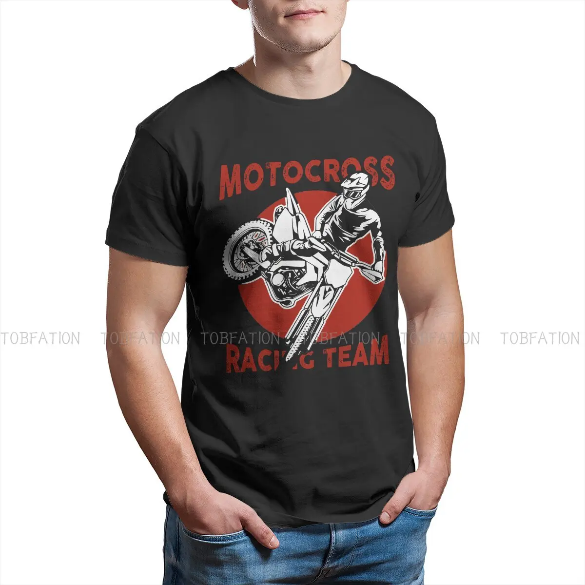 Extreme Sport Motocross  Round Collar TShirt Enduro Cross Motorcycle Racing Pure Cotton T Shirt Man\'s Clothes Fashion