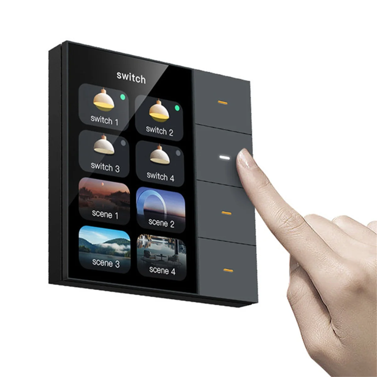 Newest  3.5 Inch Smart Wall Switch Touch Screen 4 Groups Switch 8-Way Scene Radar Sensor Dimming Switch Curtain Tuya Zigbee A