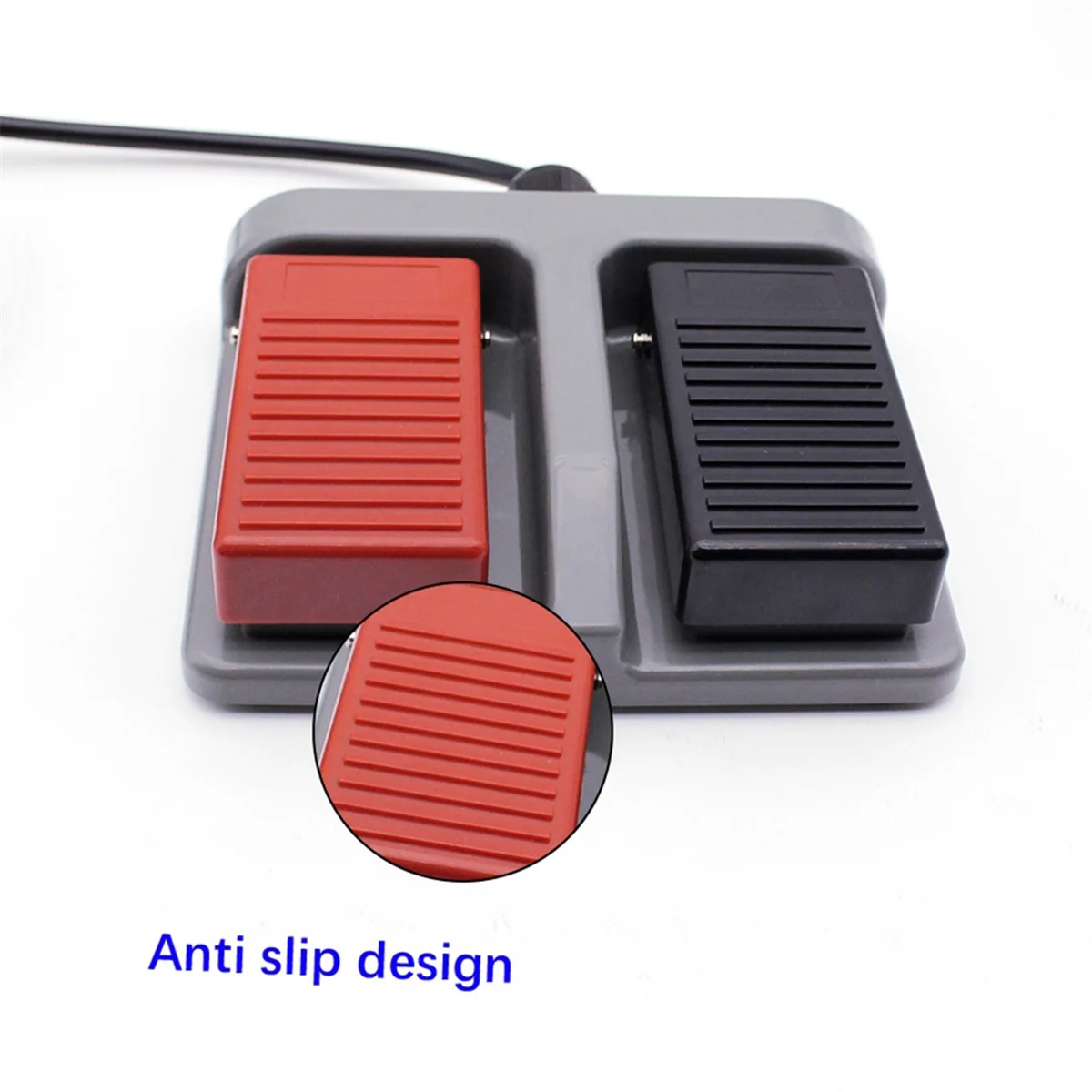 A20M مفتاح سفلي MDFS-65 مفتاح دواسة القدم المزدوج إعادة الضبط الذاتي مع سلك 3A/220VAC