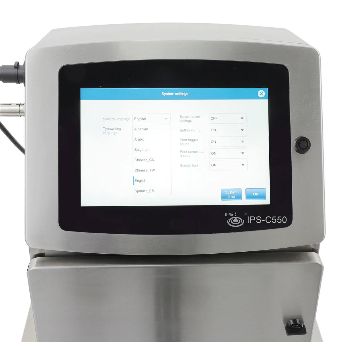 Continuous Inkjet Printer CIJ Small Character Printer For Marking And Encoding In Portuguese On Flat And Curved Surfaces