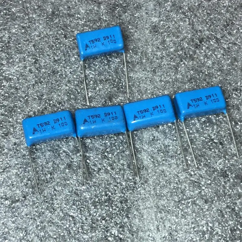 100pcs  Polypropylene Film Capacitor for Speaker Crossover, EPCOS T592 1UF 100V HiFi Non-polar