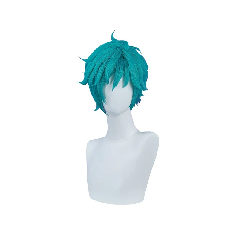 IN STOCK Aphelios Wig Game Cosplay Wig DokiDoki Men Green Hair Aphelios Heart Cosplay Wig Heat Resistant Hair Free Wig Cap