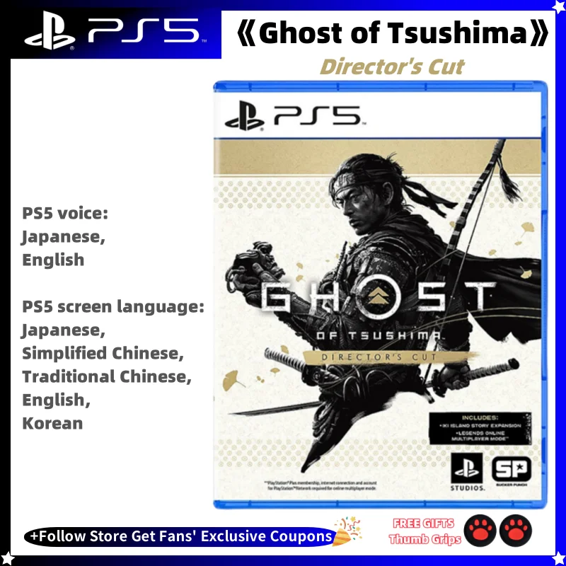 

Ghost of Tsushima Director's Cut Sony Genuine Licensed New Game CD Playstation 5 Game Playstation 4 Games Ps4 Ghost of Tsushima