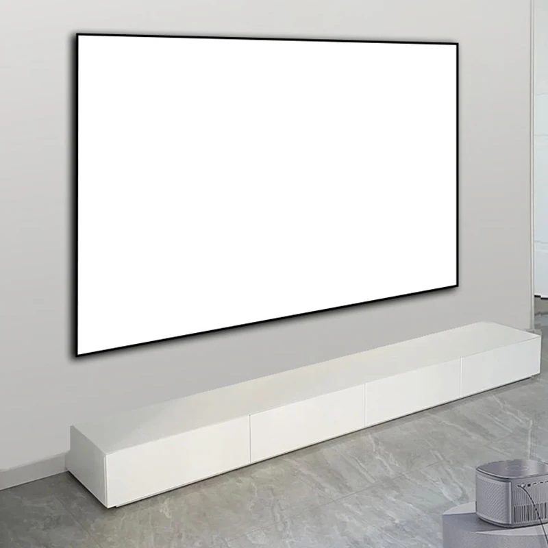 2025 Premium Cinema matwit UHD-projectiescherm 60-250 inch vast frame 1 cm smalle rand 4K 8K-projectoren voor thuisbioscoop