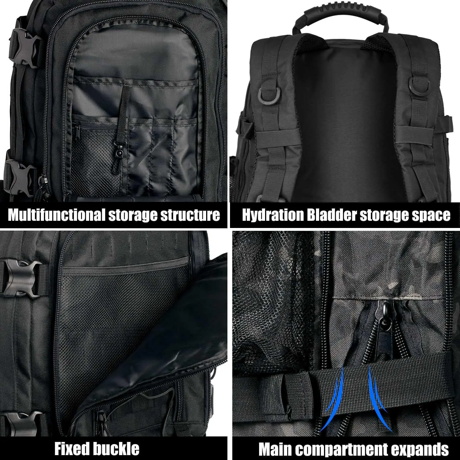 Tactical Backpack Assault Pack Men Backpacks Bug Outdoor Bag Pack for Hiking Camping Travel Hunting Rucksack Trekking