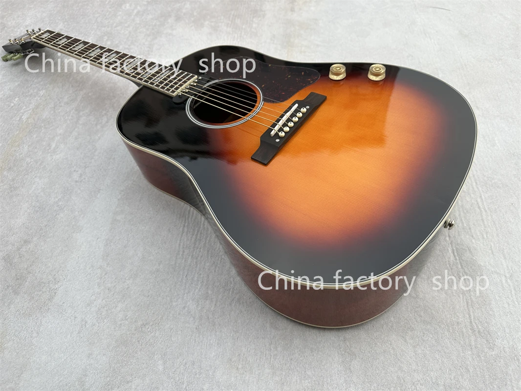 high quality J160 Acoustic Guitar in sunburst 160E acoustic electric guitar fast ship