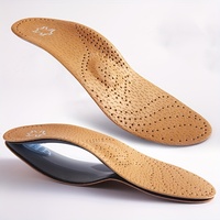 1 Pair Leather Orthopedic Insoles Orthotic Arch Support Instep Flat Foot Shoe Pad Fit In O/X Leg Corrected Insert