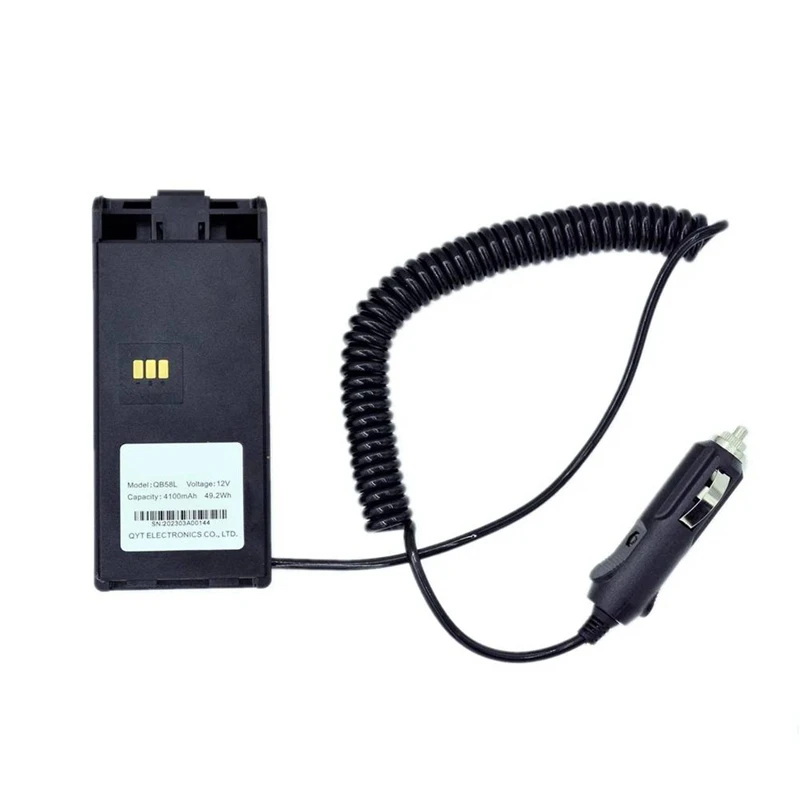 Para eliminador de batería QYT para CB58 CB Walkie Talkie de mano HAM Radio cargador de coche cable accesorio de fuente de alimentación