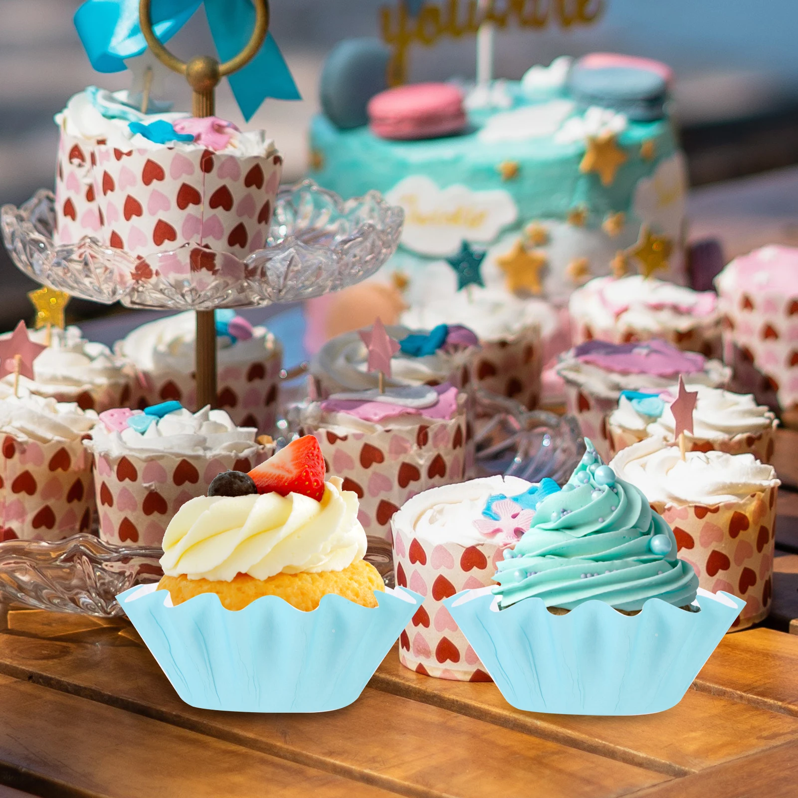 

100pcs Cupcake Liners Paper Baking Cups Large Quantity For Party Wedding Desserts Cupcake Liners Muffin Baking Wrappers Paper