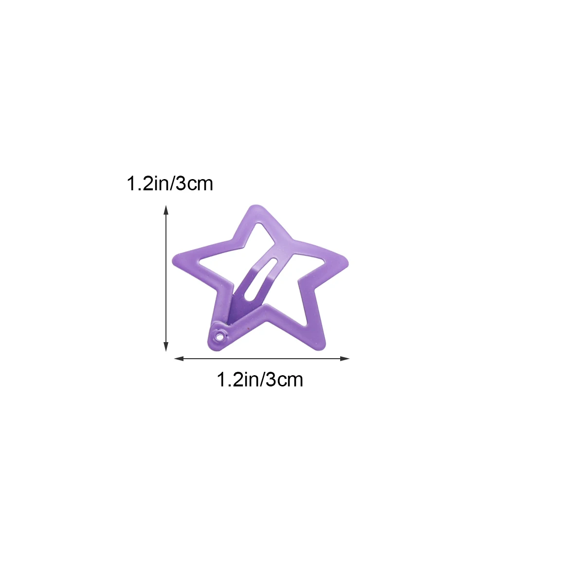 

6 Pair Star Shaped Hair Clips Pentagram Accessories for Girls Kids Bright Colors Fashion Daily Wear Toddler Teen Woman Gifts