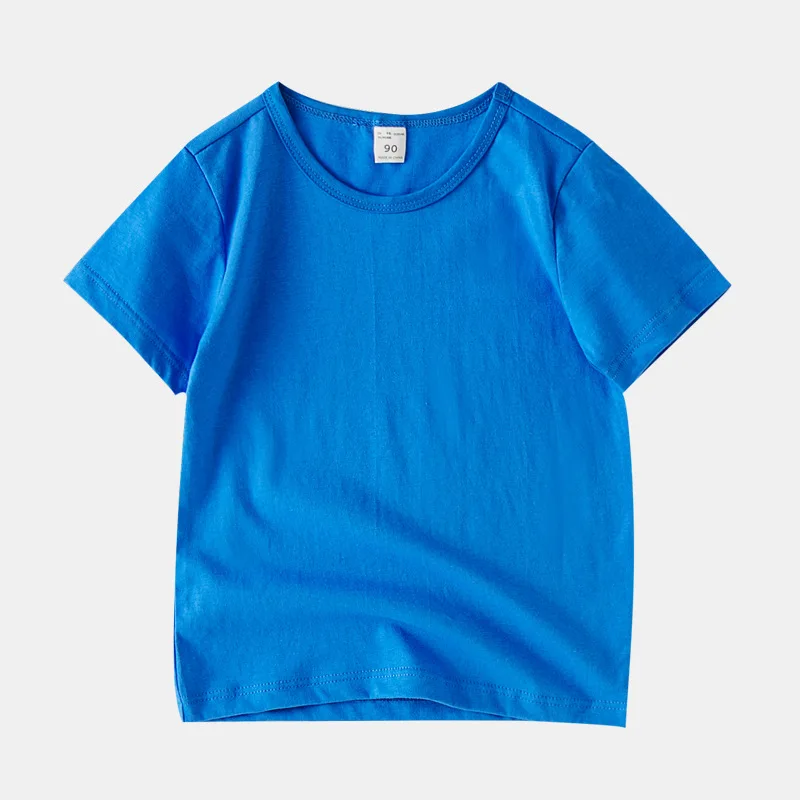 2026 Sommer Kinder T-Shirt Bonbonfarben 100% Baumwolle T-Shirts für Jungen Mädchen Baby Einfarbige Kleidung Kinder T-Shirts Kurzarm T-Shirts – Detail 10