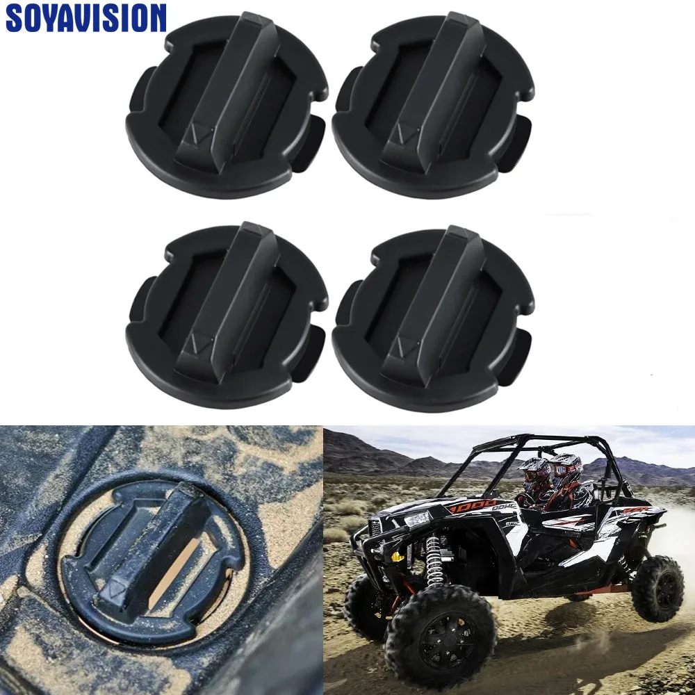 Black Twist Floor Drain Plug High Quality ABS Body Lid Rocker Panel Cap For Polaris General RZR 900 1000 Turbo S XP 4 S4 4P RS1